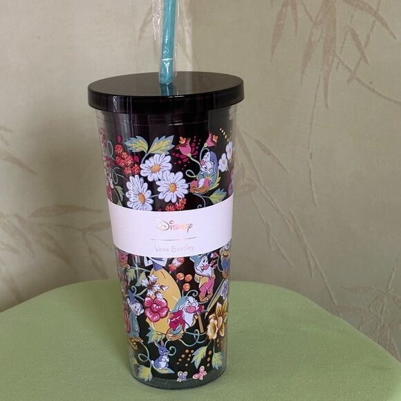 VERA BRADLEY DISNEY TUMBLER W/STRAW:NWT TINKER BELL, BAMBI, CLASSICS, or MICKEY - Picture 8 of 10